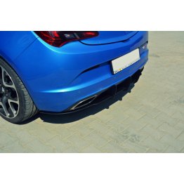 Накладка сплиттер на задний бампер на Opel Astra J OPC / VXR